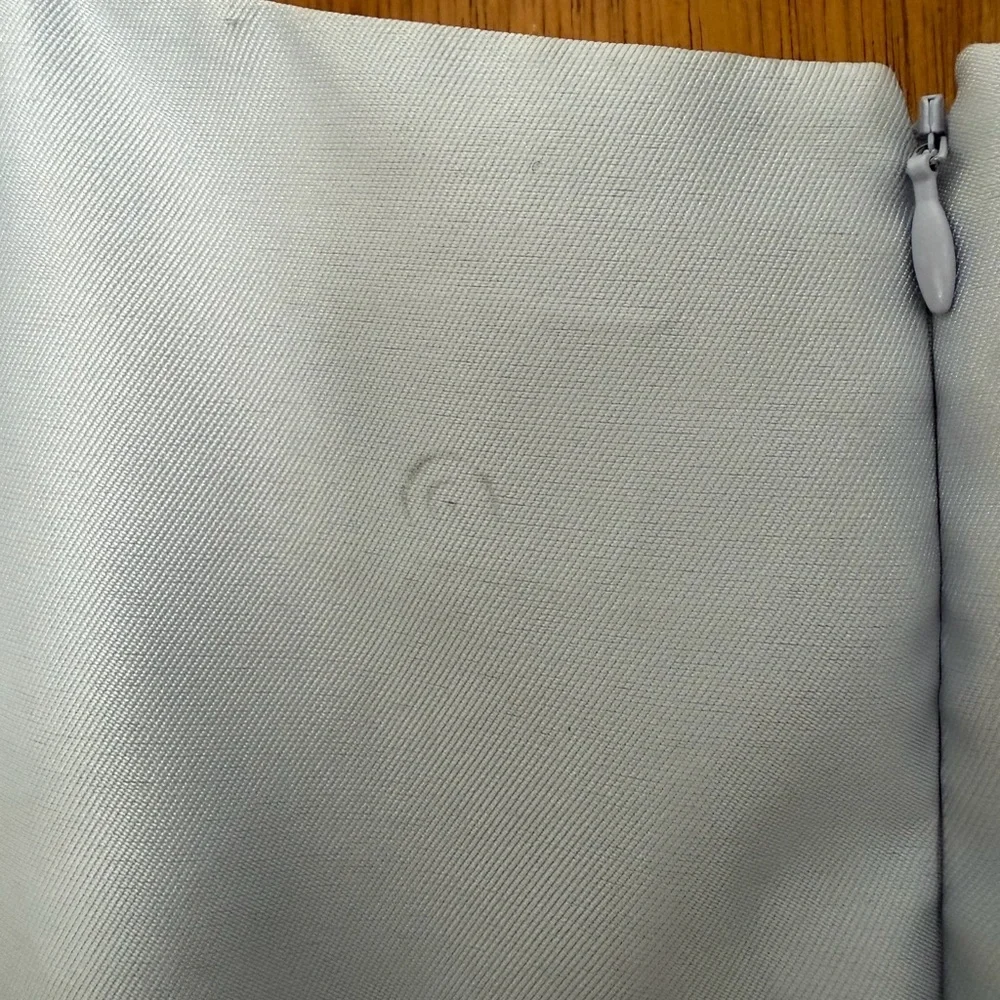 Wedding Guest Adrianna Papell Dusty Blue Satin Midi Dress Size 12 NWT Elegant - Picture 6 of 6